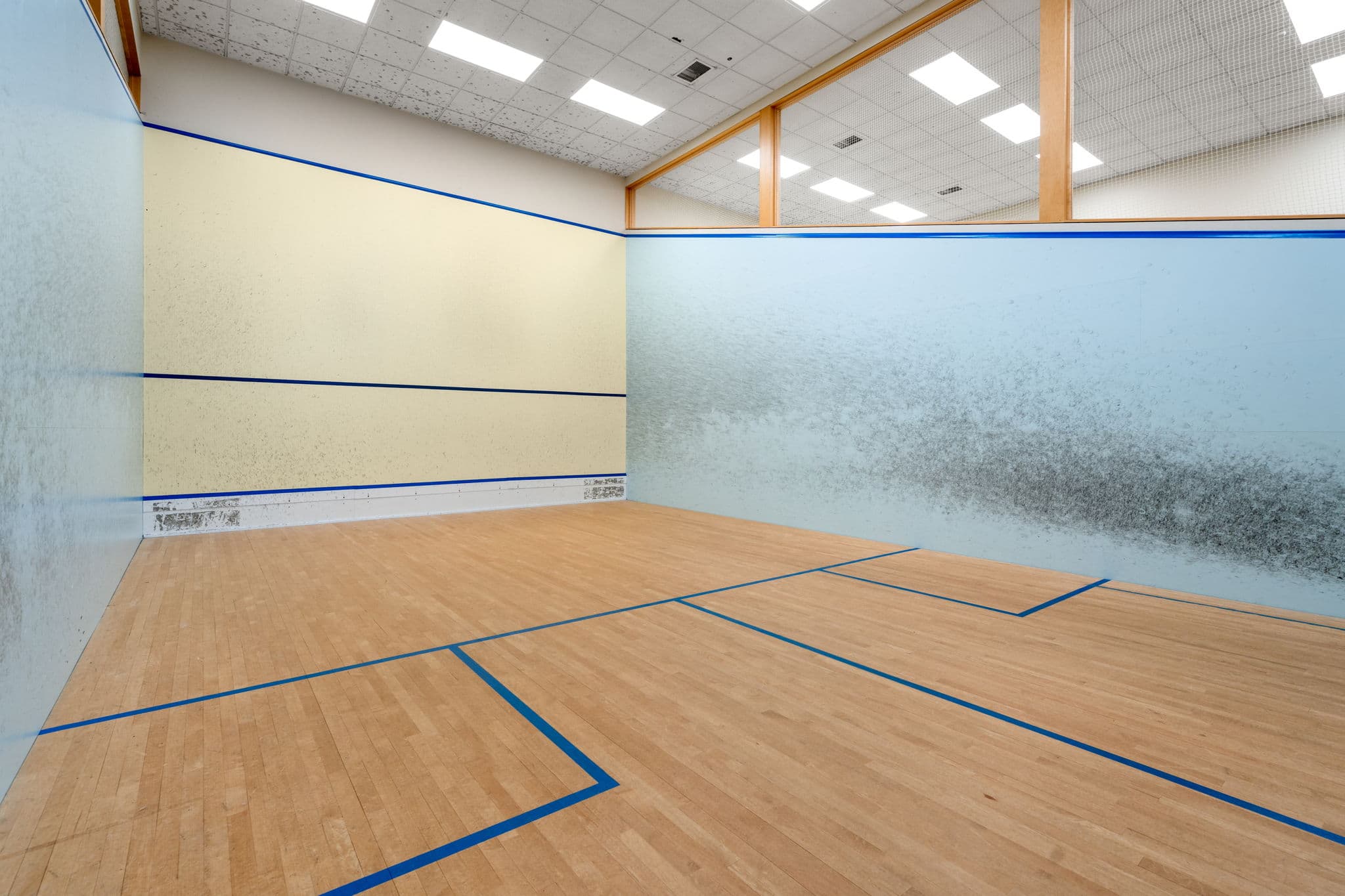 A squash court at Cross Courts