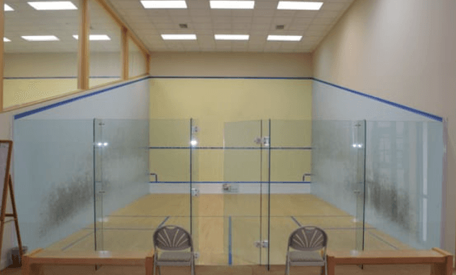 A squash court at Cross Courts